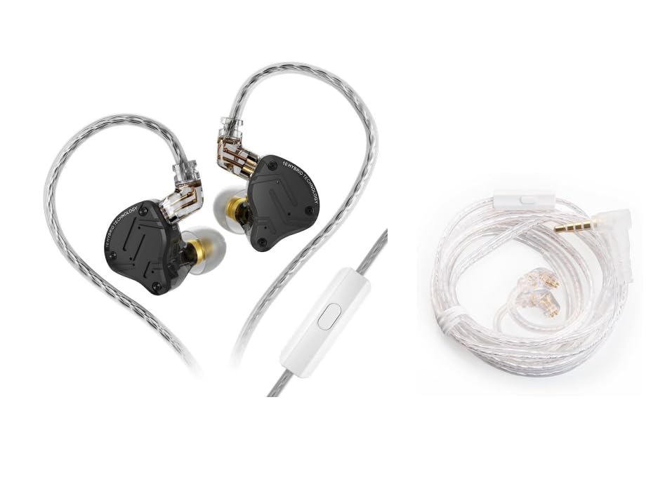 Amazon.com: KZ CCA IEM Cable and KZ ZS10 PRO X IEM with Mic