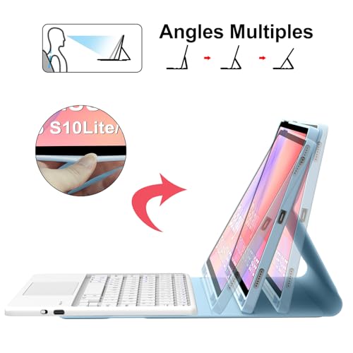 Clavier Samsung Tab S9 FE Coque AZERTY Protège l'Ecran et Transporte le Stylet Sans Perte