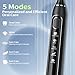 OasiSmile Electric Toothbrush for Adults, Sonic Electric Toothbrush with Smart 2-Minute Timer, 6 Brush Heads and 5 Mode, 42000 VPM Rechargeable Toothbrush with 100-Days Battery Life for Home & Travel