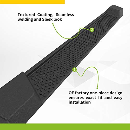 AUTOSAVER88 6 inches OE Style Running Boards, Nerf Bars, Side Steps Compatible for 2018-2025 Jeep Wrangler JL 4-Door Black (Excl JK Model)