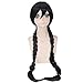 Produktbild Anime Danganronpa Hukawa Touko Lange Zöpfe Perücke Cosplay Kostüm Eine weitere Folge Hitzebeständige Kunsthaar Frauen Perücken