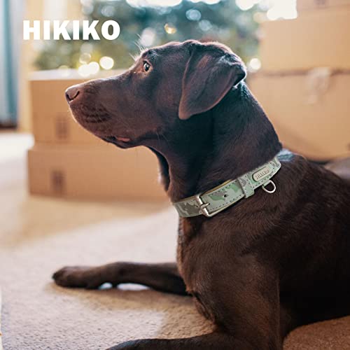 Reflective Dog Collar.with Heavy Duty Adjustable Metal Buckle Leather Dog Collar .Comfortable And Durable Waterproof Leather Pet Collar For Medium Large Dogs. #TOP1