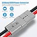 ANKG 350 Amp 600 Volt 2/0 AWG Battery Power Connector (2/0AWG Contact，1Pcs Gray Housing)