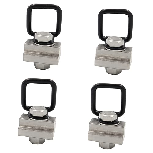 Cabilock 4-Piece 9/16 T-Track Nuts 0.37 D-Ring Set Tie Down Anchors for Trailer Truck Bed Rails