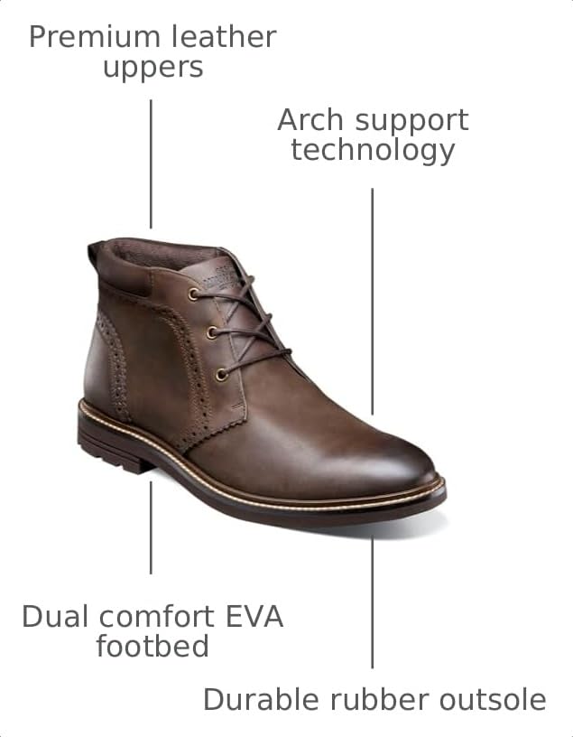 Image of Nunn Bush Ozark 2.0 Plain Toe Chukka Leather Boots