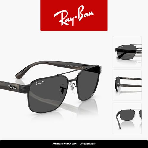Image of Ray-Ban RB3751CH Polarized Square Sunglasses for Men for Women