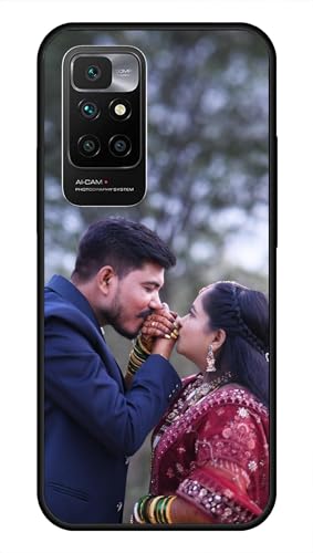 Image of NDCOM for Customised Redmi 10 Prime / 10 Prime 2022 Back Cover | Premium Back Cover Redmi 10 Prime | Case DIY Personalised Photo Design | Customized Gift Custom Text Name Printed Glass Case