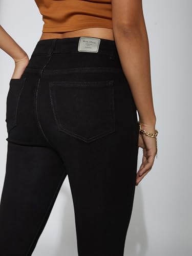 Image of Miss Chase Women's Skinny Fit High Rise Regular Length Denim Stretchable Jeans