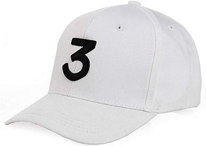 IVYRISE Chance Rapper Baseball Hat Embroider Number 3 Caps Cool Hip Hop Rock Fashion Classic Hats with Adjustable Strap