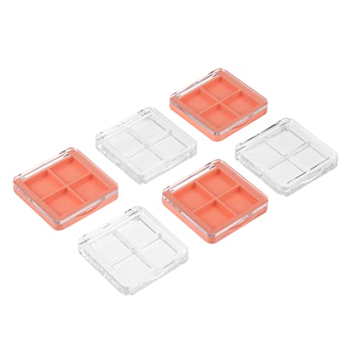 PATKAW 3 Juegos Caja De Sombra De Ojos Mini Paleta Vacia Colorete Maquillaje Iluminador Sombras De Ojos Organizador De Maquillaje De Almacenamiento Resaltadores Acrílico 6 Piezas * 3