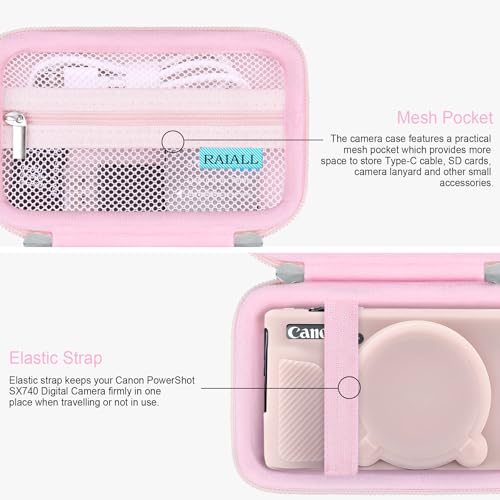 Funda rígida y cubierta silicona para Canon PowerShot SX740 miniatura 4