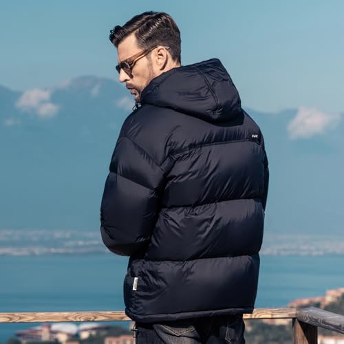 Goose Down Jacket, Warm and Soft Goose Down Jackets Men,Waterproof Windproof Unisex Down Jacket3