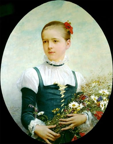 Impression sur toile portrait d'Edna Barger Jules Lefebvre pour décoration salon moderne