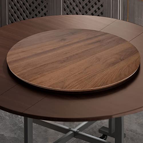 Image of Large Wooden Turntable Lazy Susan, Wooden Lazy Susan Serving Tray, 24in 28in 32in Dining Table Organizer Tray, Rotating Serving Tray Round Dining Table, Kitchen Swivel Plate, Hotel Tabletop Service Pl