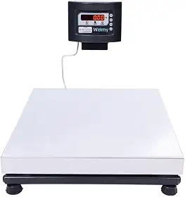 Balança Digital Comercial 300kg c/Bateria 40x50 Bivolt Welmy