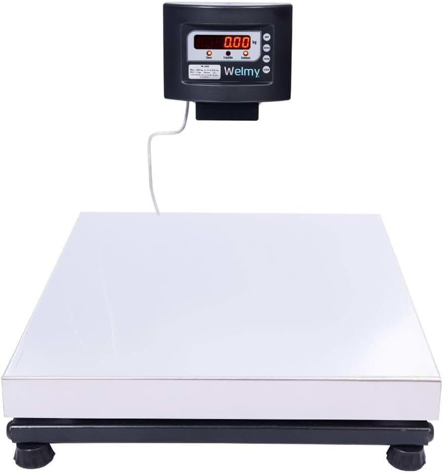Balança Digital Comercial 300kg c/Bateria 40x50 Bivolt Welmy