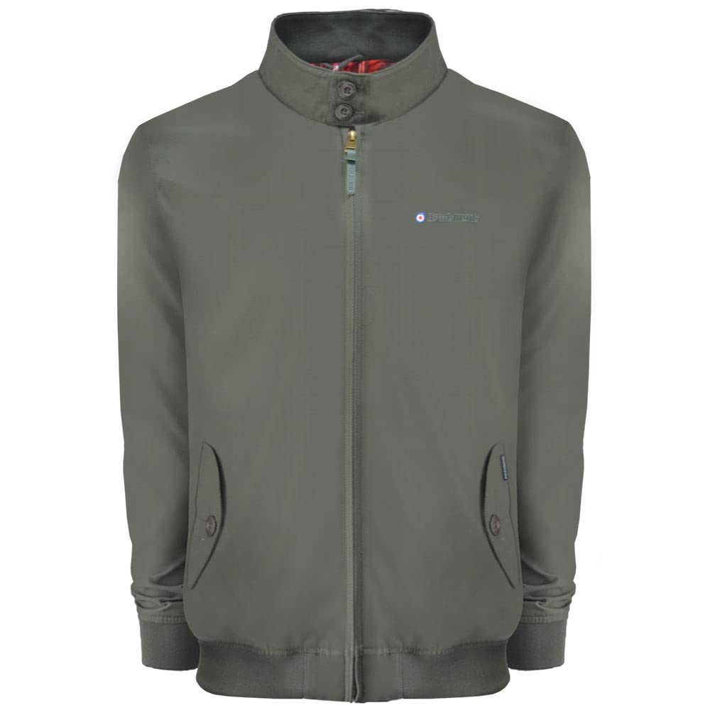 Lambretta Men's Khaki Harrington Retro Mod Classic Jacket (As8, Alpha, 3X_l, Regular, Regular, )