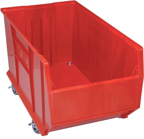 Image of FSE 373-QUS996MOBRD Hulk 36 inch Container, Mobile, 35-7 /8 inchL x 19-7 /8 inchW x 20-1 /2 inchH, high Impact Stackable, autoclavable up to 250F, red