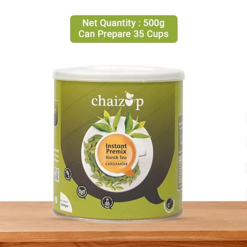 Image of Chaizup Premium 1 Min Instant Assorted Tea Pack - 500g Cans (Pack of 3) | Masala, Saffron & Cardamom Flavours | Approx. 108 Servings | 1500g