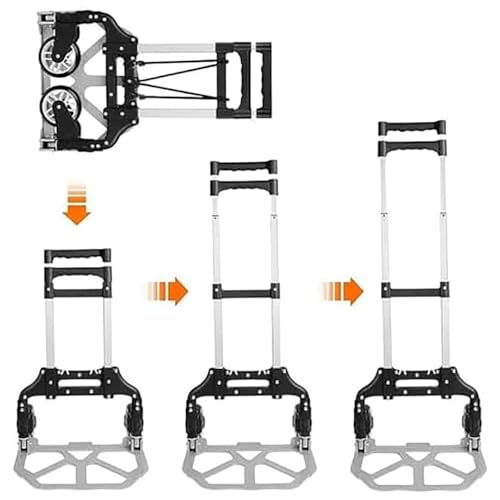 Carretilla plegable portátil con mango retráctil ajustable miniatura 3