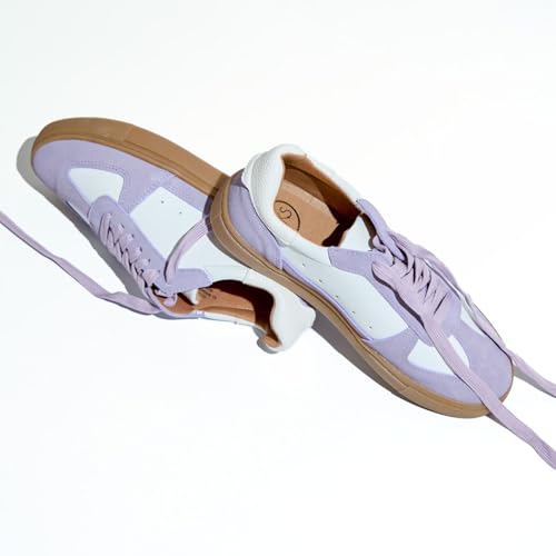 Maker's Shoes - Katie 1 Women Casual Suede Leather Sneakers, Fashion Shoes, Color Block Design, Gum Sole3