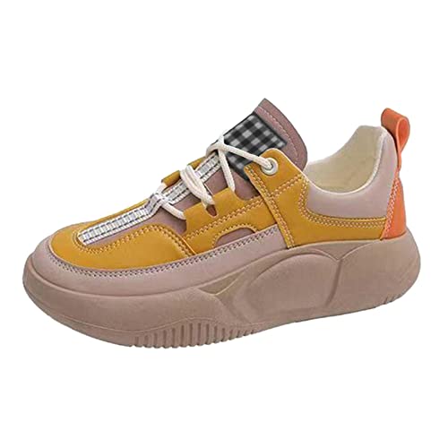 Image of Club Bollywood Womens Casual Shoes Slip On Sports Shoes Comfortable Outdoor Walking Shoes 38 Yellow|Clothing Shoes & Accessories | Womens Shoes |Flats & Oxfords|1 Womens Shoes