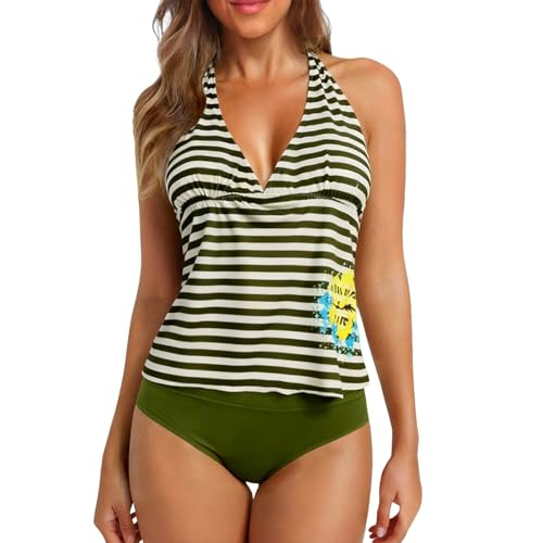 Traje de baño de dos piezas tankini traje de baño de verano para playa con ajuste y soporte cómodo para trajes de baño y ropa de vestir, en polyester, protection UV UPF 50+ y respirant, ideal para mer