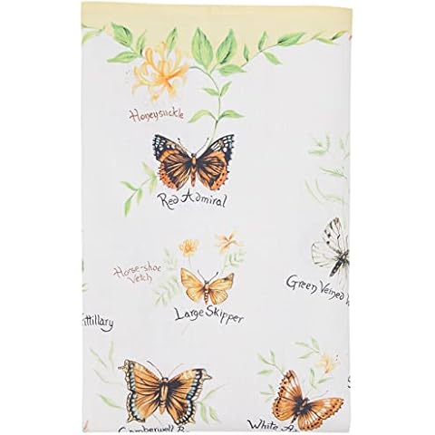 Samuel Lamont Floral Butterflies Cotton Tea Towel Cover