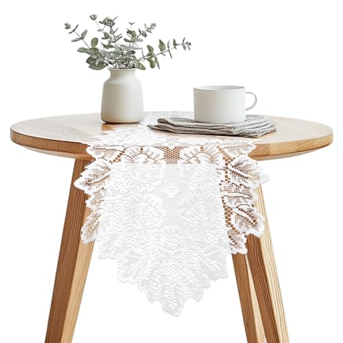 Best Material for Coffee Table Runners: Stylish and Durable Choices Explained 2 Lace Table Runner White Boho Table Runner Spring Coffee Runners Cloth Lace Like Tabletop Decoration Dresser Scarf for Home Dining Room Wedding Bridal Shower Baby Shower Tea Party Decor