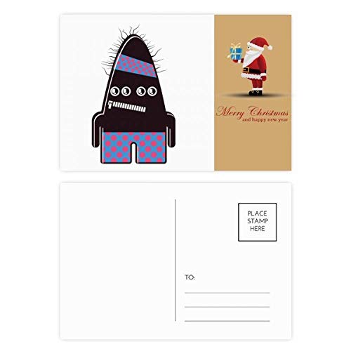 Cartes postales Universe and Alien Père Noël pour dire merci de façon unique avec un monstre noir