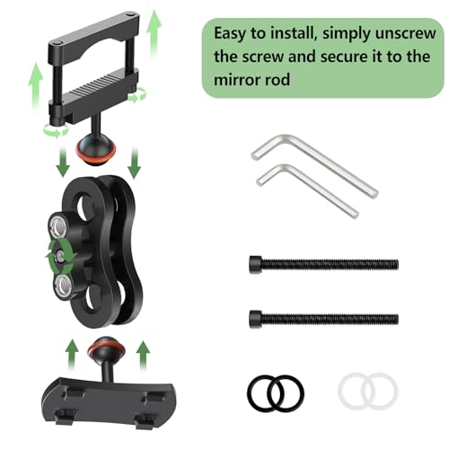 Image of Backup Camera Monitor Mounting Mount,Aluminum Rearview Mirror Camera Display Holder,Rearview Mirror Mounting Bracket,Suitable for Display Screen of Reverse Camera System(Four Claw Head