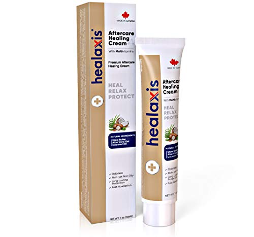Healaxis Aftercare Healing Cream - Premium Tattoo Balm for Brighten Colors & Soothe Skin - Organic Tattoo Care Lotion, Skin Moisturizing & Scar Repair Ointment - Shea Butter, Coconut Oil - 30 ml