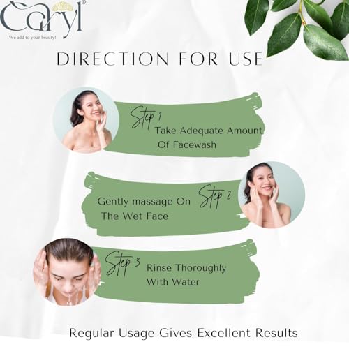 Image of Caryl Combo Neem Face Wash 120ml & Aloevita Gel 250gm - Acne-Free, Clear & Glowing Skin | Hydrating & Soothing Formula | Daily Skincare for Healthy, Refreshed, Radiant Skin, Unisex Use