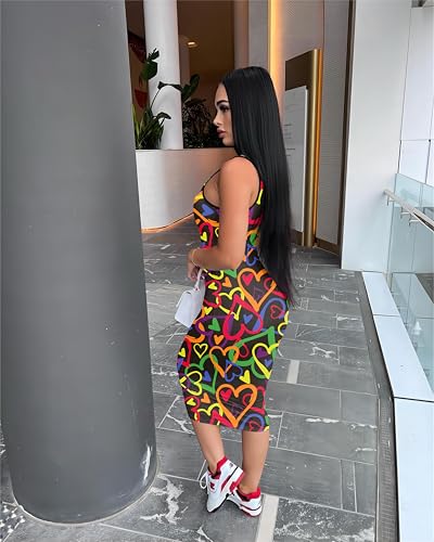 Image of Nimsruc Women Casual Sexy Tank Top Bodycon Dress Summer Pencil Sleeveless Basic Midi Club Dresses