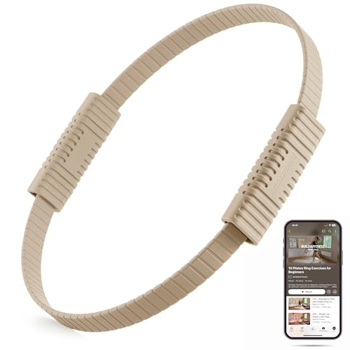Aro de Pilates Build & Fitness: Círculo mágico de 34 cm para tonificar muslos, torso y brazos. Ligero y duradero, fabricado en silicona y fibra de vidrio para entrenar en casa, gimnasio y viajes