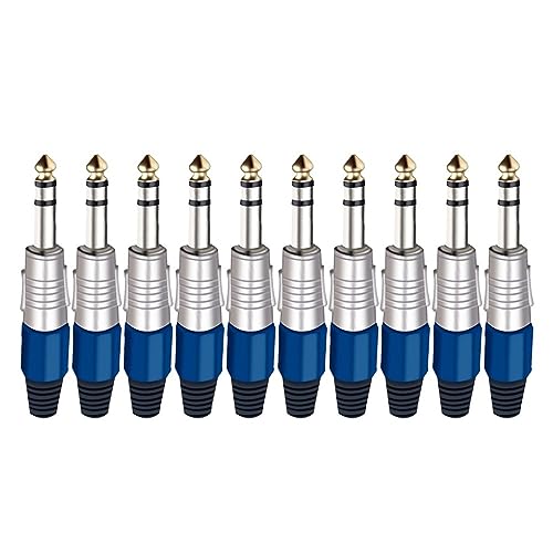 Prise jack 6.35mm mâle mono stéréo à souder pour assemblage câble microphone