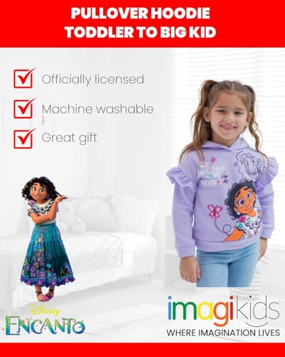Disney Encanto Mirabel Girls Fleece Pullover Hoodie Toddler to Big Kid4