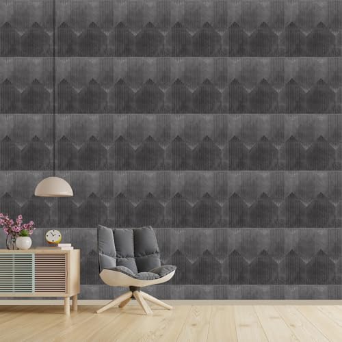 Image of Kayra Decor 3D PVC Wall Panel Artisian Design Nexa Gray Color 19.7 inch x 19.7 inch (Pack of 40) - Covers 107.80 Sq. Ft.