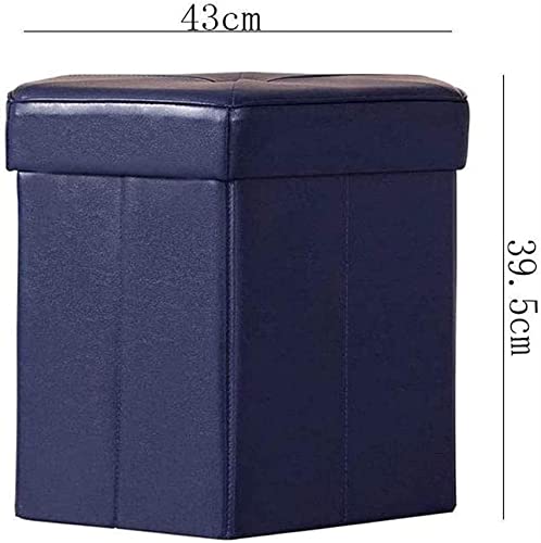 Taburete de almacenamiento de PU para sofá con asiento de 43x39,5 cm 4