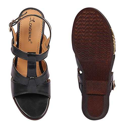 Image of Longwalk Women's & Girls' Fashion Sandal Comfortable Heel Party Wedge Sandals