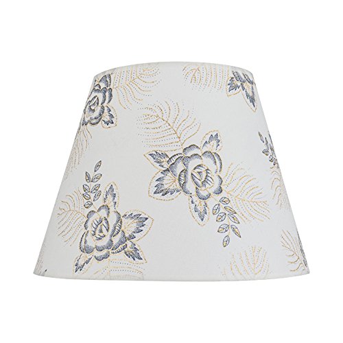 DULEE Φ 6.3" Einfache Tischleuchten Lampenschirm Nachttisch Lampenschirm Wandleuchte Lampenschirme,Blau Blume (Top) 12*(Height) 15cm*(Bottom) 16cm