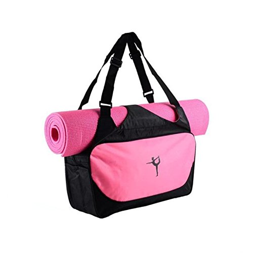 Mindruer Bolsa de Deporte de Yoga Bolsa de Gimnasio, Bolsa de Deporte Impermeable Bolsa de Mano de Entrenamiento Bolsa de Viaje para Mujeres, Rosa (Rosa) - 1733301225