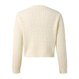 Características: Cárdigan de suéter de manga larga con botones, suéter cárdigan con cuello redondo, color sólido, ajuste estrecho, hombros escotados, chaqueta de cárdigan con botones frontales abiertos, cárdigan corto ligero, tops de punto para el .