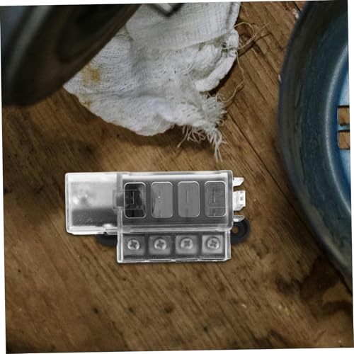 Anneome Compact 4 Way Automotive Fuse Box with Cover 4 Circuit Fuse Holder Panel for Car Truck Boat Marine Includes Single Positive Line Power Input for Reliable Power Distribution - Thumbnail 6