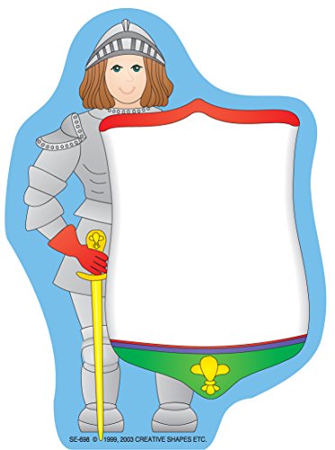 SHAPES ETC. Knight Mini Notepad 35 Sheets 3 x 3 Fantasy Classroom Decorations Medieval VBS Crafts Kingdom Theme Princess Birthday Decor Made in USA