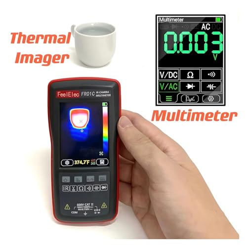 2-in-1 2.8in Cámara de imagen térmica Multímetro digital Inspección PCB HVAC miniatura 2