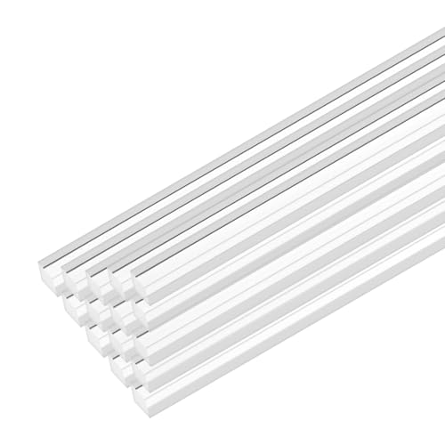Tiges carrées en acrylique transparent hautement conductrices de lumière pour LED