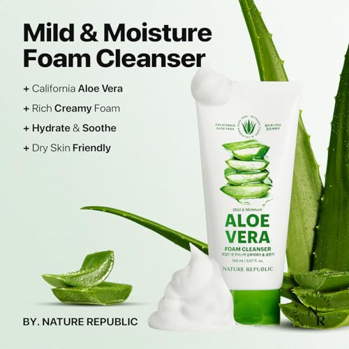 Image of Nature Republic Mild & Moisture Aloe Vera Foam Cleanser