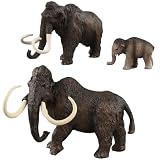 Wanaooya 3PCS Mammoth Family Toys,Realistic Figurines Mammoth