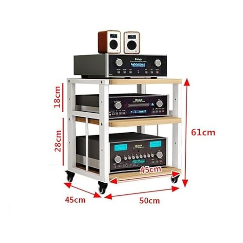 XingLi Media Storage Cabinet, 4 Tier Audio Video Media Stand Cabinet Height Adjustable CD Player Stand Stereo Component Storage Cabinet,for Home/Office/Theater(Color:B)